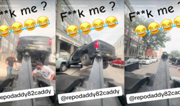 Guy Getting Truck Towed Steals Tow Truck, Wrecks Every Car On The Block, Flips Truck Off Tow
