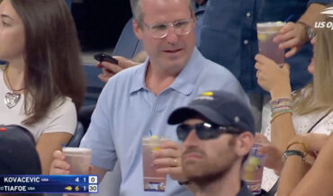 Guy Returning With Drinks At US Open Realizes His Wife Has Been Poached
