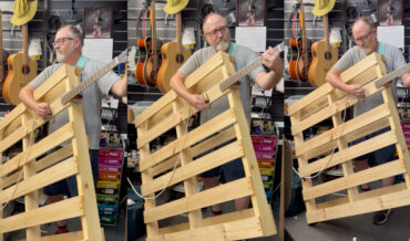 Wooden Pallet Electric Guitar
