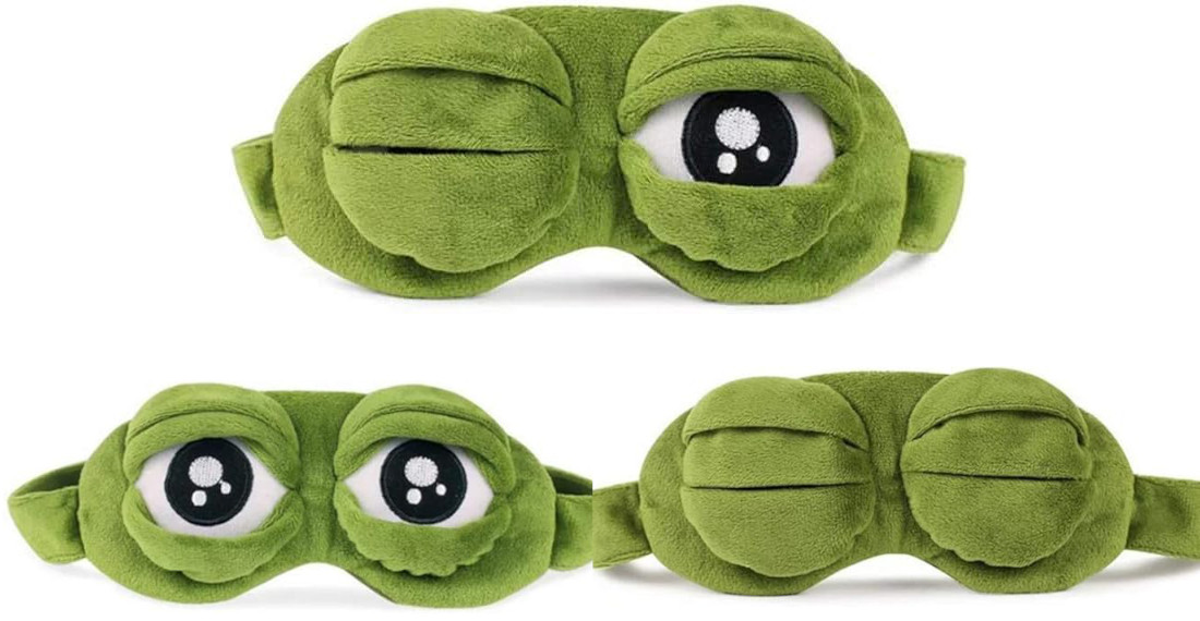 Frog Sleep Mask With Adjustable Eyes Is A Real Product That Exists