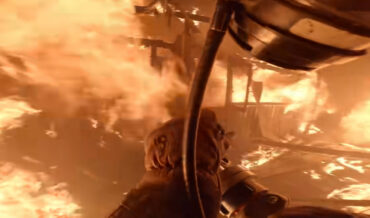 POV GoPro Footage Of Firefighter Battling House Fire