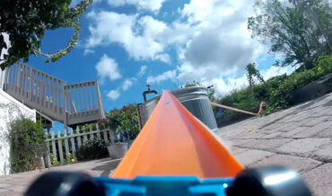 2-Minute POV Hot Wheels Ride Around House And Garden, Into Pool