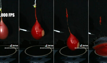 Science!: Popping A Balloon Full Of Ketchup In Super Slow Motion