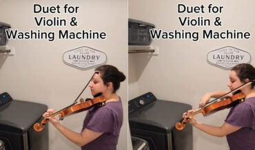 Violinist Performs Duet With Clothes Dryer’s Finished Chime