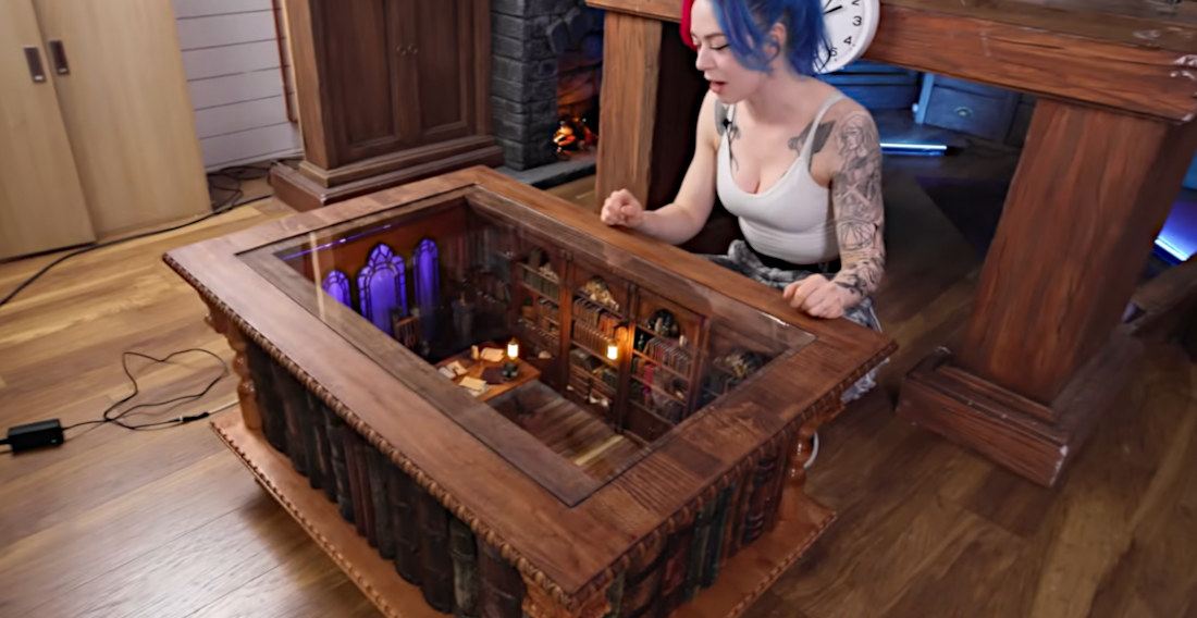 Building A Coffee Table With A Miniature Library Inside