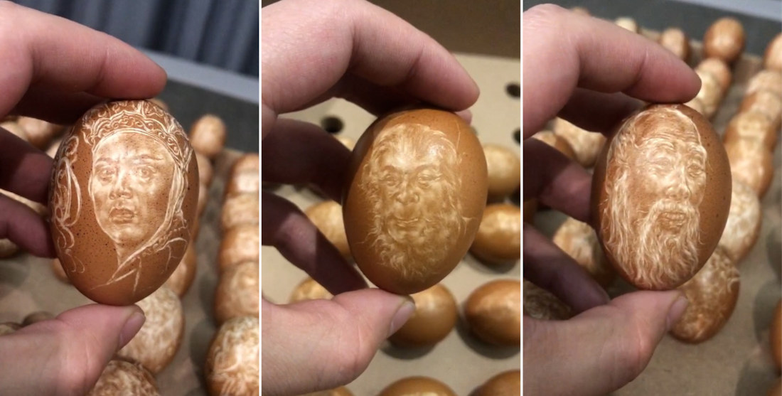 World Record Eggshell Carvings