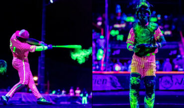 Playing Glow In The Dark ‘Cosmic’ Baseball