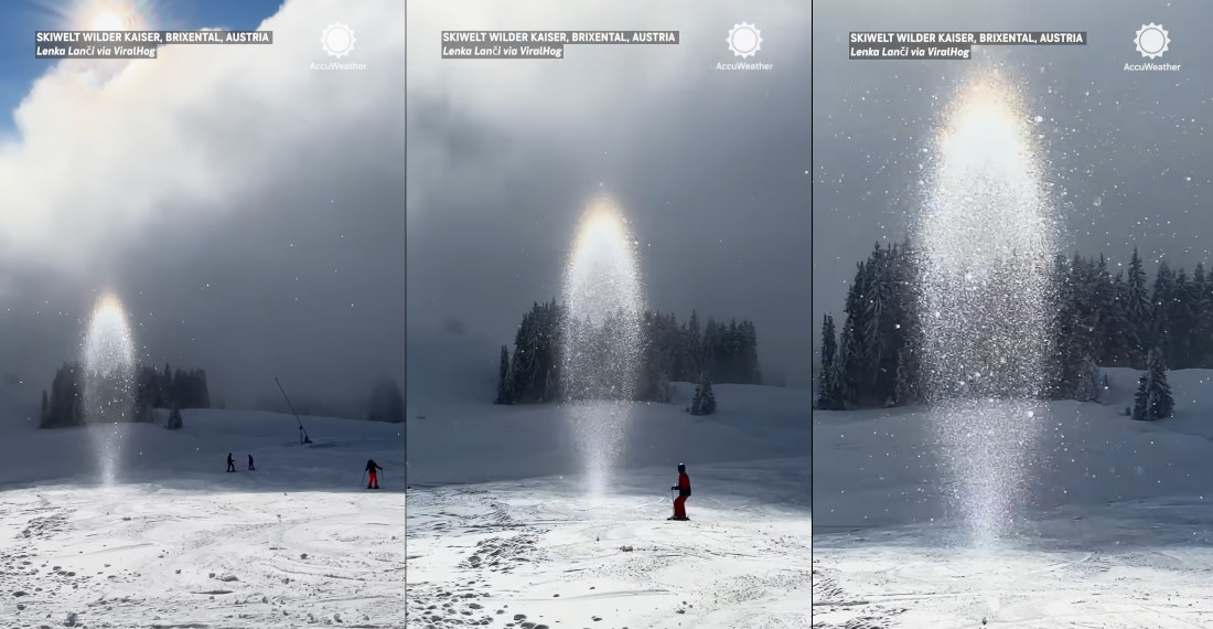 Rare Footage Of ‘Sun Candle’ Optical Phenomenon