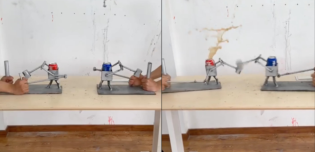 Soda Can Robot Fighting: I Am Into This
