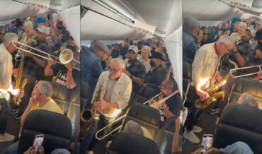 Jazz Band Plays Concert For Flight During 3-Hour Delay