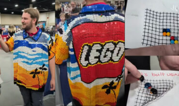 Tasteful Tropical Shirt Made Entirely From LEGO