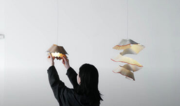Lampshades Made From Giant Colored Pencil Shavings