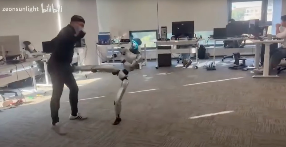 Movement Replicating Robot Kicks Operator In The Crotch