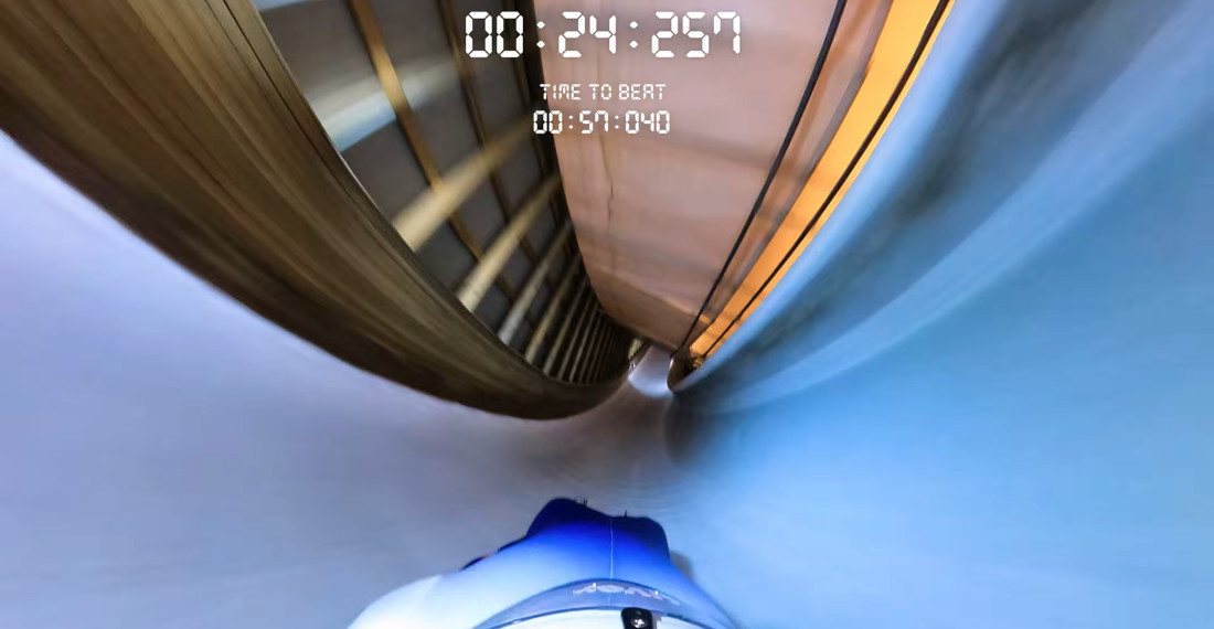 First Person POV Luge Footage