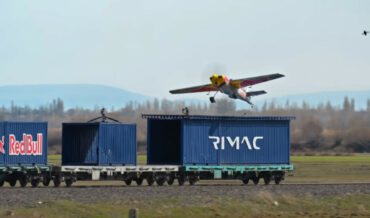 Landing Plane On A Moving Train