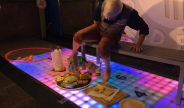 World Record Holder For Fastest Sandwich Made By Foot Demonstrates His Technique