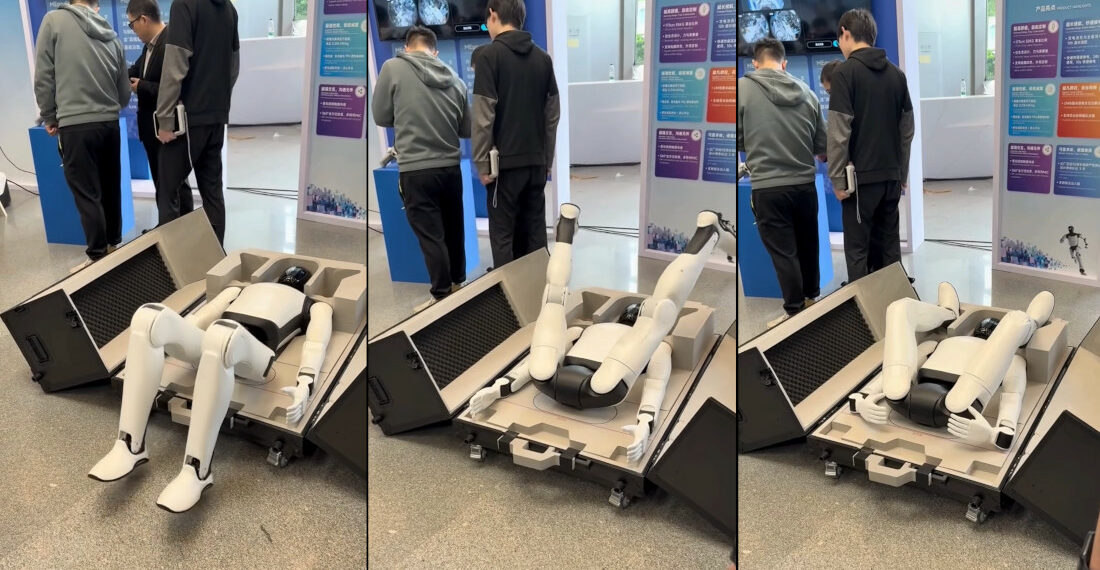 Humanoid Robot Packs Itself In Travel Case