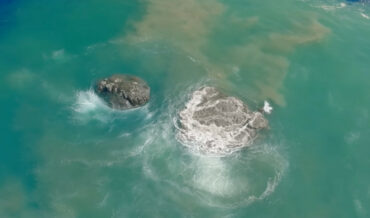 Drone Footage Of Underwater Volcano Eruption