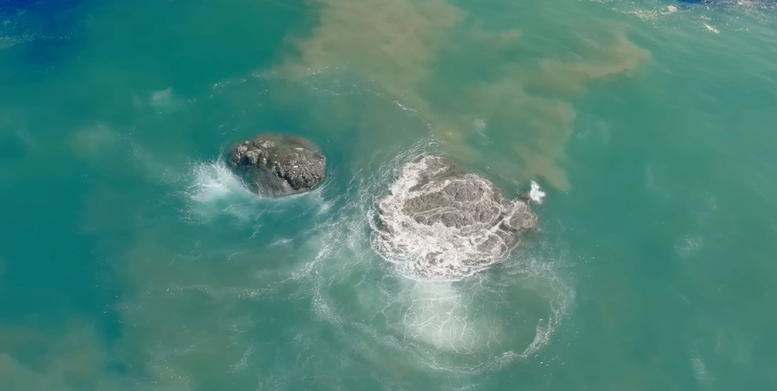 Drone Footage Of Underwater Volcano Eruption