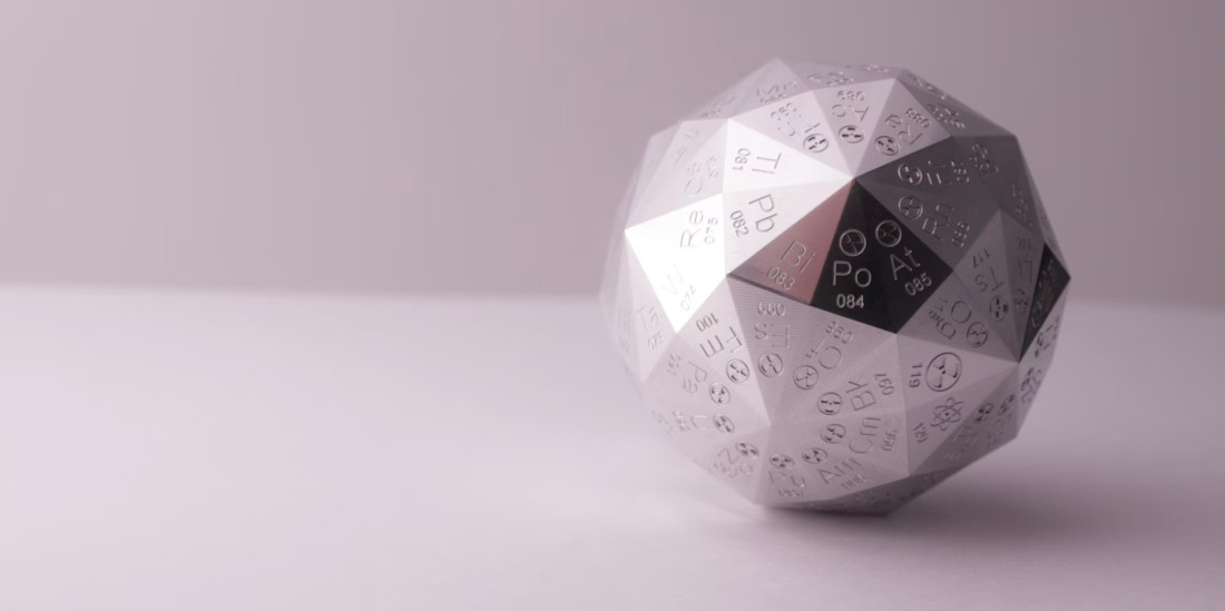 Solid Aluminum D120 Features Entire Periodic Table