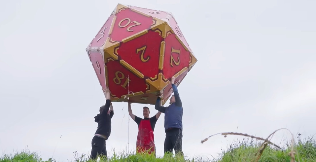 Constructing And Rolling The World’s Largest D20 Die