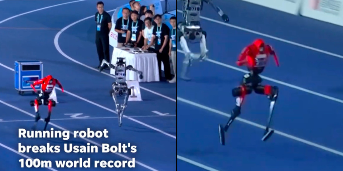 Bipedal Robot Beats Usain Bolt’s 100m Sprint Time