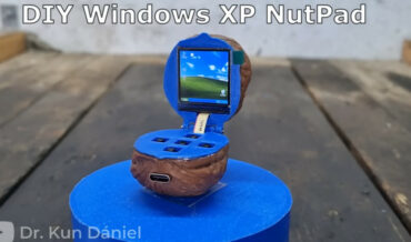 Stuffing A Functional Windows XP Computer Inside A Walnut