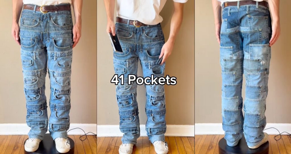 Jeans Made Of All Pockets Has 41 Functional Pockets
