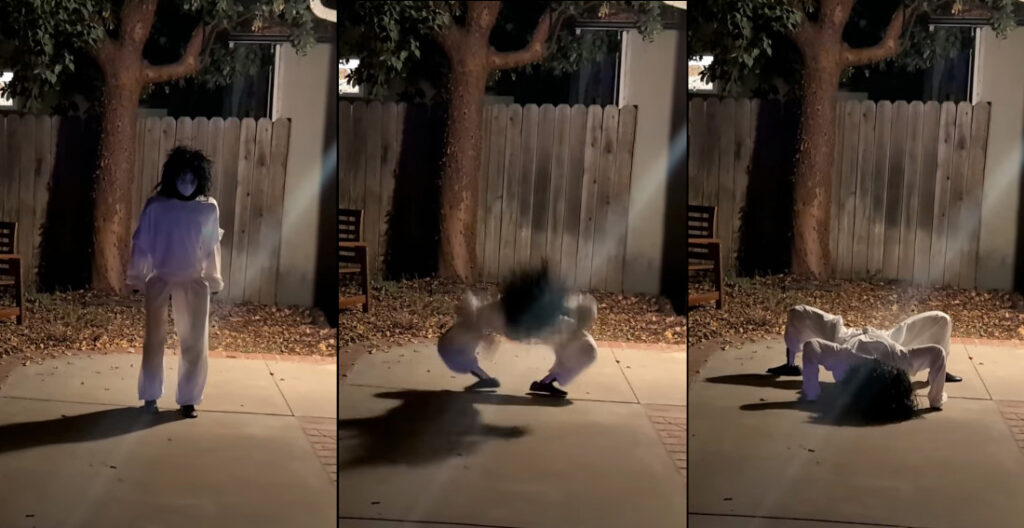 Terrifying Crawling Girl Halloween Decoration Made With Humanoid Robot