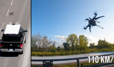 Drone Landing On Pickup Truck Driving at 70MPH