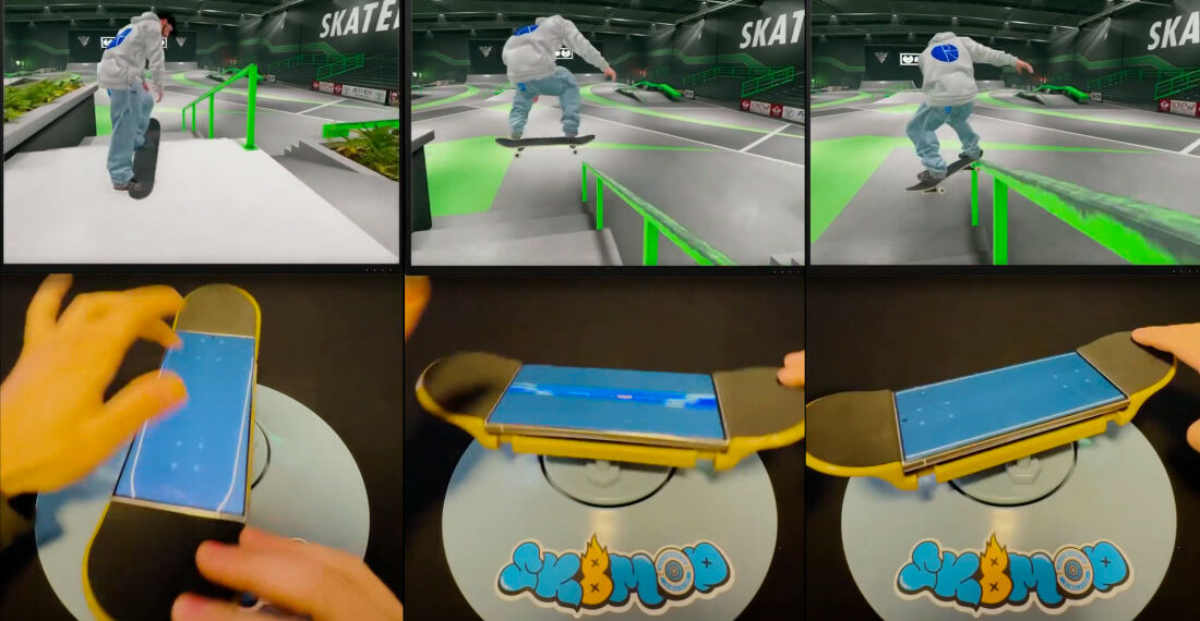 A Physical Mini Skateboard Controller For Skateboarding Video Games