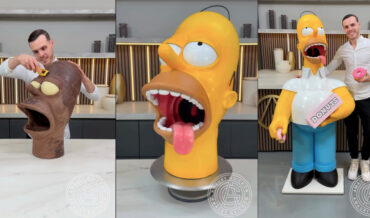 Life Size Homer Simpson Made Entirely From Chocolate
